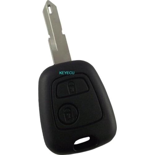 KEYECU Brand New Replacement Shell Remote Key Case for 2 BTN PEUGEOT 206 205 405 106 Keyless Entry Remote Fob