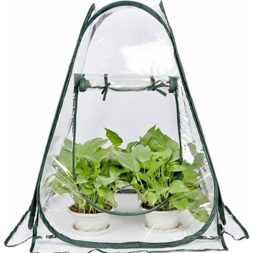 Lvju Antifreeze Greenhouse Outdoor Green Plants Flower Rainproof Awning Succulent 75x75x80cm Greenhouse Insulation Cover