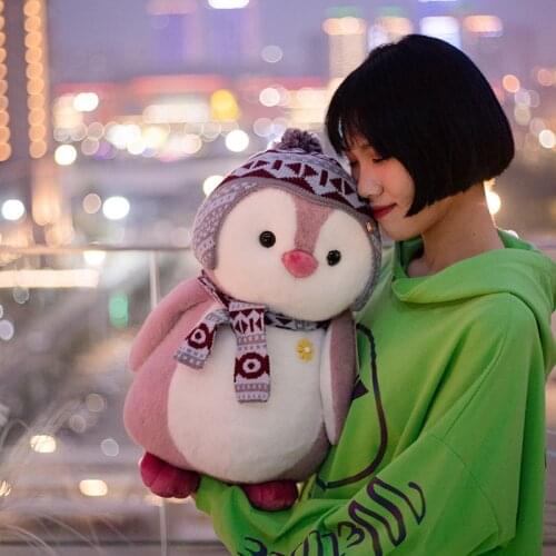 4 Style Soft Scarf Penguin Plush Toys Stuffed Cartoon Animal Doll Fashion Toy For Kids Baby Lovely Girls Christmas Birthday Gift