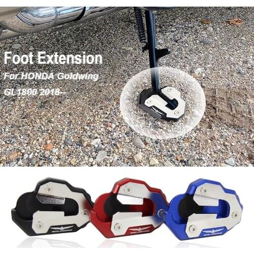 New Motorcycle Side Stand Enlarger Plate Kickstand Enlarge Foot shelf Gold Wing GL 1800 2018-2021 2020 For Honda Goldwing GL1800