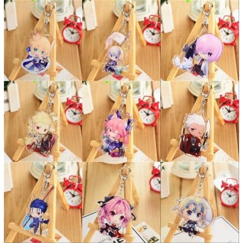 New Anime Fate/Apocrypha Tamamo no Mae Key Chain Pendant Keyring Chains Cartoon Cosplay Keychain Christmas Gift