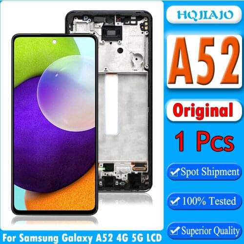 Original For Samsung Galaxy A52 5G A526 A526F A526F/DS LCD Display Touch Screen Digitizer Assembly Replacement