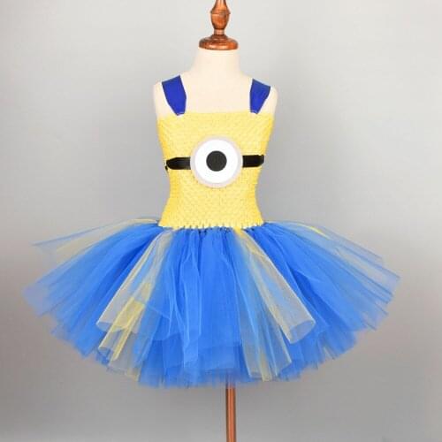 Yellow Fluffy Tutu Dress for Girls Dresses Costume Baby Birthday Party Tulle Dress Kids Halloween Costume 0-12Y