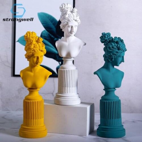 Strongwell European Lady Goddess Statue Resin Crafts Desktop Decor Nordic Home Decoration Accessories Living Room Birthday Gift