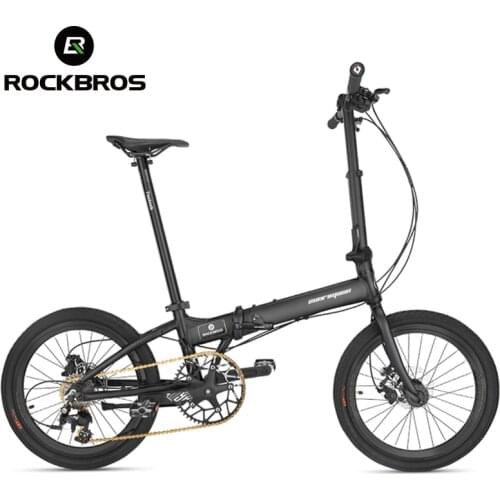ROCKBROS Folding Bike 14'' 16'' 20'' inch 9 Speed Bike V Brake Childrens Bicycle Mens Bike Bycycle for Men City Mountain Bike