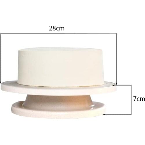 New Cake Turntable Rotating Plastic Cake Stand with 3PCS Icing Smoother Cake Base Cake Revolving Stand Baking Tools