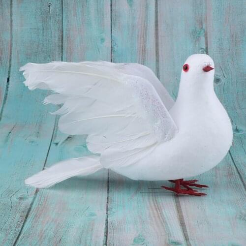 1x Realistic Artificial Feathered Flying Birds Weddings Decor Ornament
