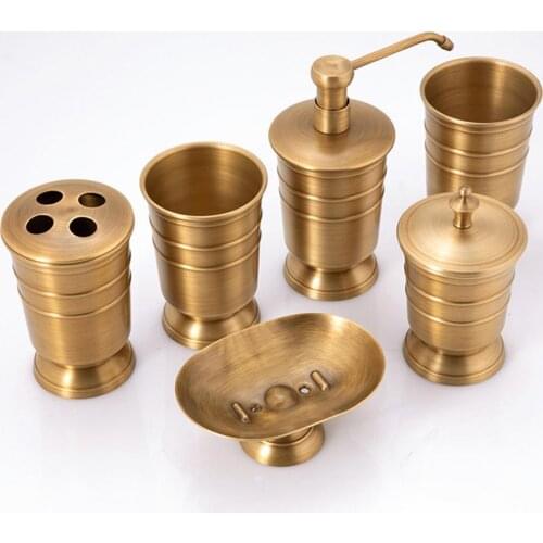 1Pc Copper Mouth Cup Soap Dispenser Dish Toothbrush Holder Home Cleaning Supply