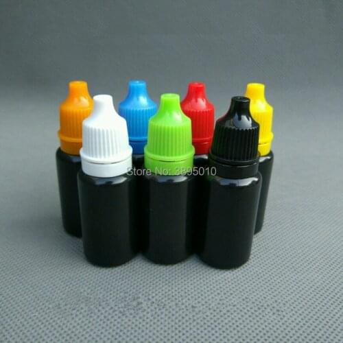 10ML black Plastic Eye Drop Bottle Essence Parfums Soup Water Liquid Drop Empty Cosmetic Capacity F410