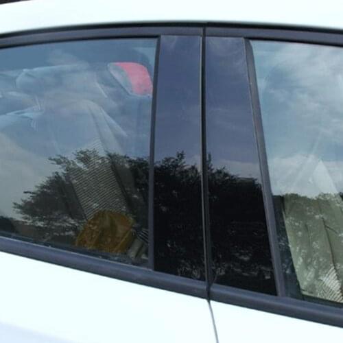 10Pc Mirror Effect Plastic Window Pillar Posts Trims Set for Mazda 3 Axela 14-17