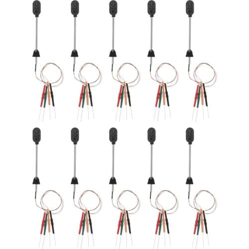 10x Mini Model Traffic Light Scenery Railway 12V Signal Light HO Gauge 1/100