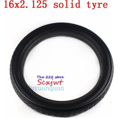16*2.125 Solid Tire for Bicycle Anti Stab 16X2.125 Riding MTB Road Bike Tyre 16inch electric bicycle non-inflatable solid tires