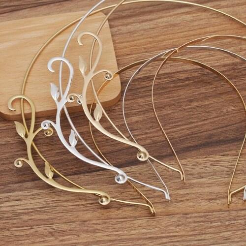 2 Pieces Metal Hairband For Women Hair Accessories Headband Materials DIY Jewelry Making
