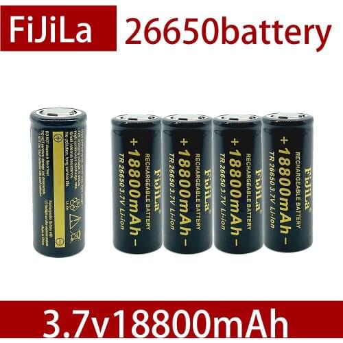 2021 100% New3.7V 26650 Battery 18800mAh Li-ion Rechargeable Battery For LED Flashlight Torch Li-ion Battery accumulator battery