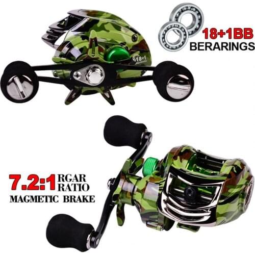 2021 new Metal Spool Baitcasting Reel 7.2:1 High Speed Gear Ratio18+1 BBs fishing wheel Fishing Reel