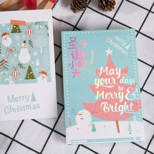 30 Pcs/Set Christmas Time Postcard Bronzing Series Greeting Cards DIY Journal Decoration Stationery