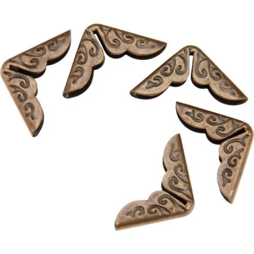 50Pcs/set 14*2mm Book Corner Scrapbooking Photo Albums Menus Protector Antique Bronze Decor Bracket Jewelry Box Corners Alloy