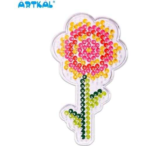 Free shipping SP19 flower pegboards patterns for 5mm hama beads DIY educational toy