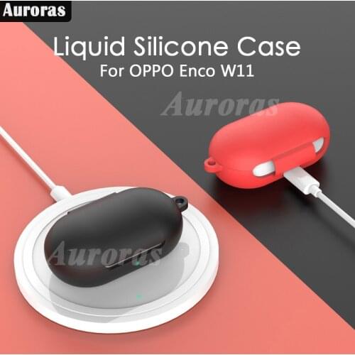 Auroras For OPPO Enco W11 Case Liquid Silicone Shockproof Headphone Accessories Protector Case For Enco W11 Cover