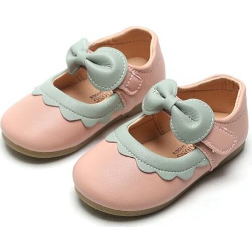Childrens Peas Shoes 2021 Spring Autumn Girl Round Single Shoes Princess Shoes Soft Sole Baby Garden Shoes