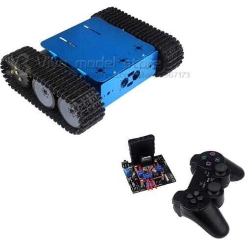 DIY wifi smart tank robot blue hard Aluminum Tracked robot chassis RC Model tank nylon crawler chassis unassembled