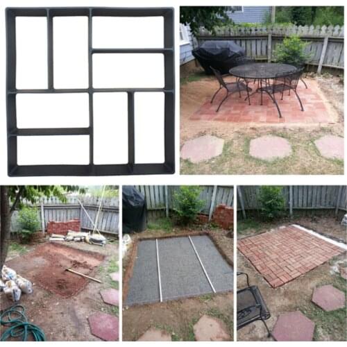 Path DIY Paving Mould Garden Concrete Molds Form For Stone Plastic Road Cement Mold Garden Walk Pavement Concrete Moulds