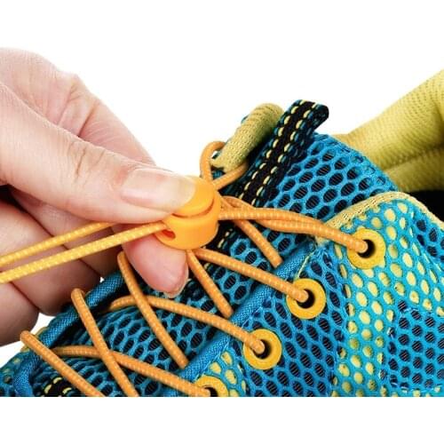 1 Pair 22 Colors Elastic Shoelaces Round Locking No Tie Shoe Laces Kids Adult Quick Lazy Laces Rubber Sneakers Shoelace T1
