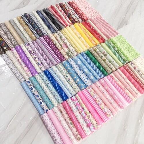 Print Cotton Fabric Handmade Cloth Crafts Sewing Material Small Size 20 Pcs/Lot T7866