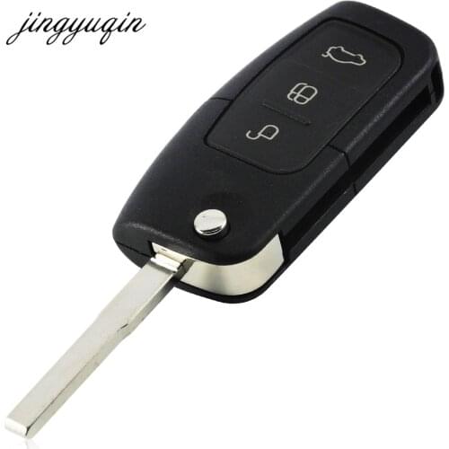 Jingyuqin 3 Button Modified Flip Folding Remote Control car Key Shell Case for Ford Focus 2 3 mondeo Fiesta key Fob Case