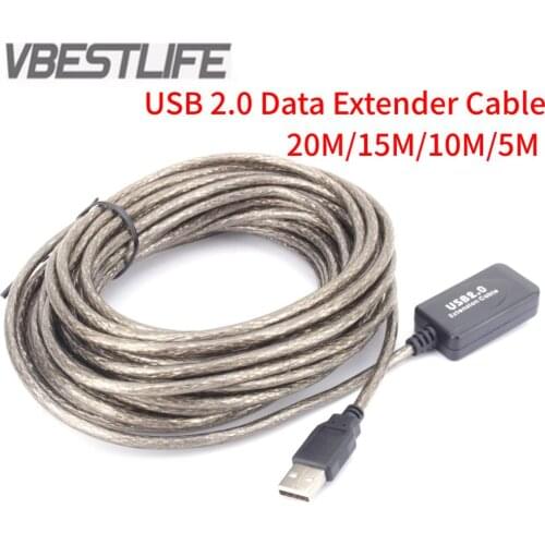 USB 2.0 extension cable 20M/15M/10M/5M Male to Female Active Repeater Extension Extender Cable Cord USB Adapter For Laptop PC
