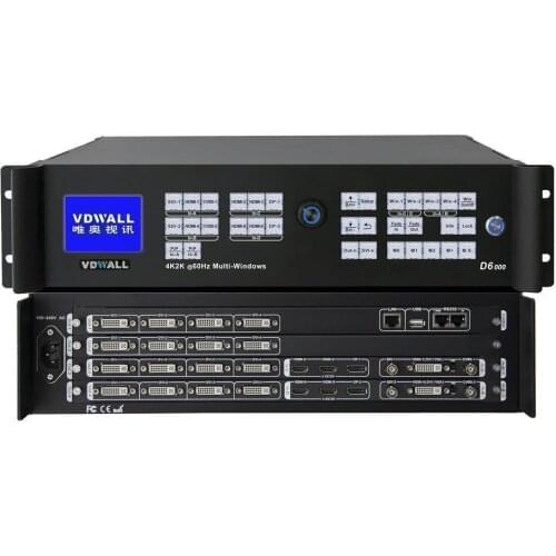 VDWALL D6000 4K2K_60Hz multi picture splicing processor 4K 4 windows 6 images 4K freely overlay& roaming 4k fade in/out switch