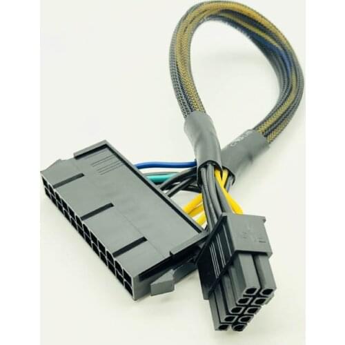 BTBcoin Computer Cables ATX 24Pin to 10Pin Power Cable Cord 10pin Adapter Cable 24p to 10p 30cm Envelop Net for Lenovo Computer