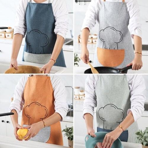 Household Chef Kitchen Aprons Unisex Dinner Party Aprons BBQ Bib Apron For Women Cooking Baking Restaurant Apron Cleaning Tools