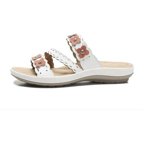 MAKEGSI Women Plus size Bohemia Flip Flops Beach Shoes Sandals Slippers