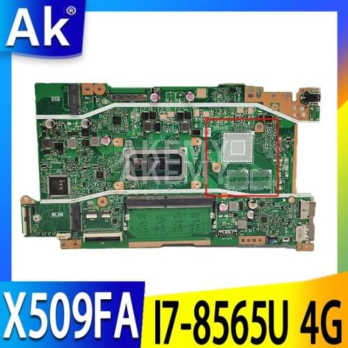 Akemy X509FA Motherboard I7-8565U 4G RAM For ASUS Vivobook X509FA-EJ239T X509FA X509F X509FB X509FJ X509FL Laotop Mainboard