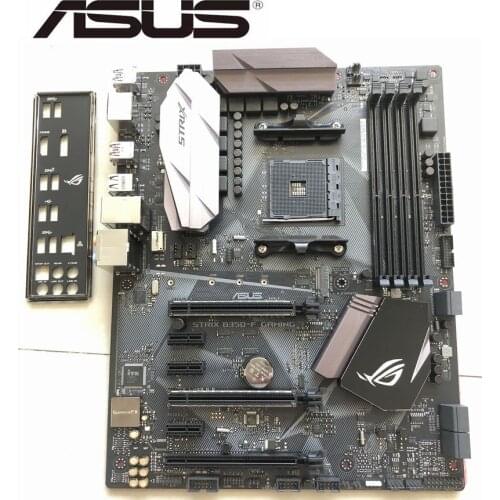 Desktop Motherboard Asus ROG STRIX B350-F GAMING Motherboard AMD B350 socket AM4 support RYZEN 3700x used on sales