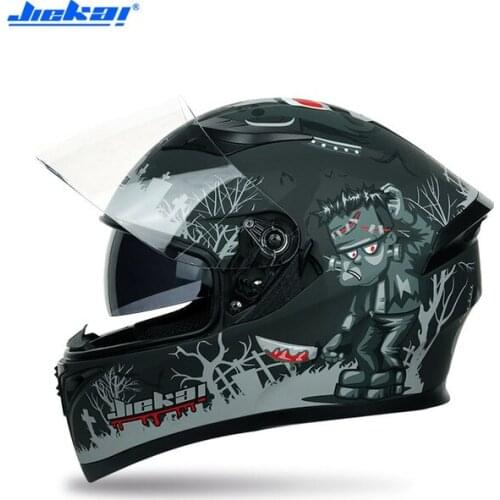 JIEKAI 316 Motorcycle Helmets Full Face Dual Visors Motocross Moto Helmet Moto Casque Casco Four Seasons Safety Hat ABS Shell
