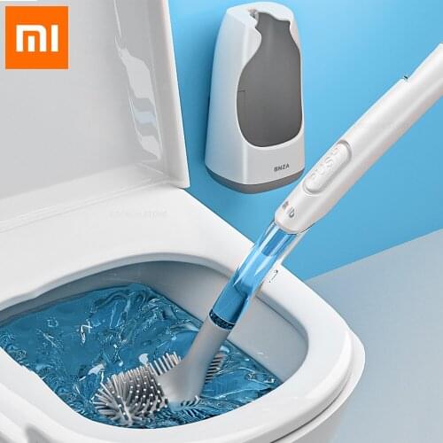 Xiaomi Youpin Wall-Mounted Toilet Brush with Cleaning Tube TPR Corner Cleaning Brush Household Cleaning Bathroom Accessories