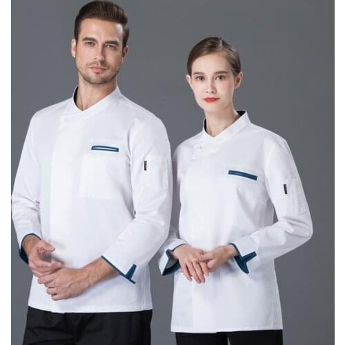 New Chef Jacket Cook Coat Restaurant Kitchen Chef Uniform Chef Clothes Hotel Bakery Uniform Cafe Overalls High Quality AS360