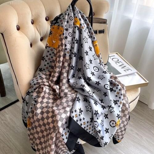 KOI LEAPING new Retro woman fashion printing long scarf Party shawl headscarf hot popular beach Sun protectiongift