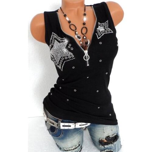 Slim Harajuku Tshirt Diamonds T Shirt Women Casual Top DA Tee Shirts Summer Sexy Shirt Femme Clothes V-Neck Plus Size 5XL Tee