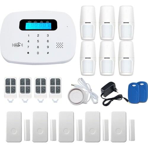 APP IOS Android Arm GSM Alarm Home Security System Wireless Window Door Sensor RFID Disarm Pir Sensor Kit