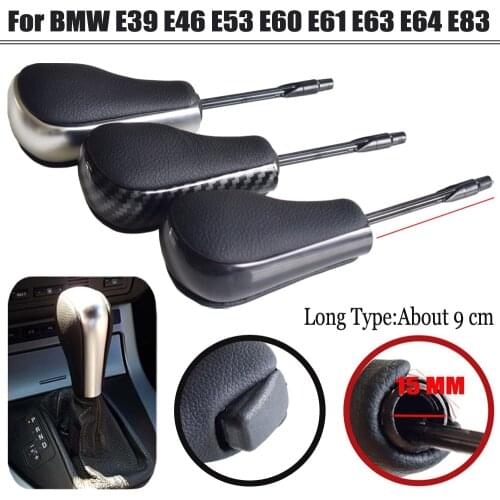 For BMW E39 E46 E53 E60 E61 E63 E64 E83 E81 E82 E87 E90 E91 E92 Automatic Car Carbon fiber Gear Shifter Knob Lever HandBall