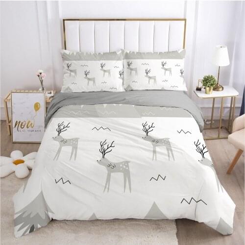 Modern Quilt/Comforter/Blanket Case Pillowcase Bedding Sets Duvet Cover Set with Zipper 3D Custom King Double Size Bed Linen