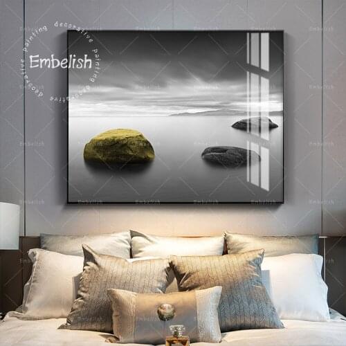 Embelish Modern Fashion Landscape Golden Stone On The Lake Qaulity Pictures For Home Decoration HD Canvas Painting Living Room