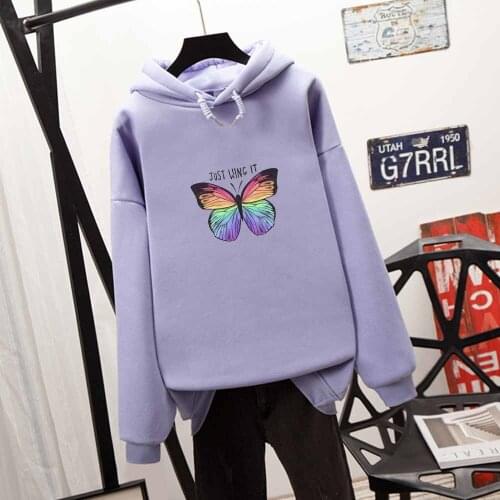 Butterfly Oversized Hoodie Aesthetic Clothes Hip Hop Streetwear Hooded Jacket Long Sleeve Sweatshirt New Fashion Graphic Top