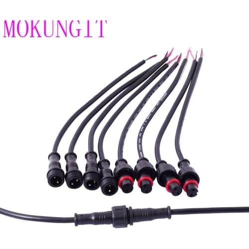 400pairs 2 Core 2pin 15mm White Plastics waterproof led connecter for strip light male and female Applicable 0.3mm 22AWG Wire