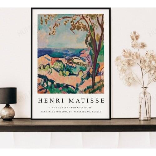 Henri Matisse Exhibition Poster, Gallery Quality Art, The Sea Seen From Collioure, Matisse Print, Expressionism, Wall Art Decor