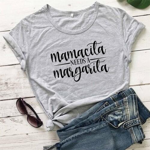 Mamacita Needs A Margarita women fashion Polyester casual t shirt girl gift tees art tops TX5464