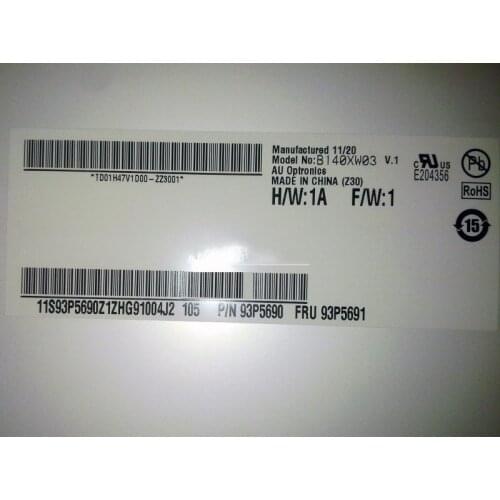 For Acer Aspire 4740 Screen LCD Panel AU Optronics B140XW03 V.1 B140XW03 V1 AU Optronics 1366*768 LVDS 40pin High Quality